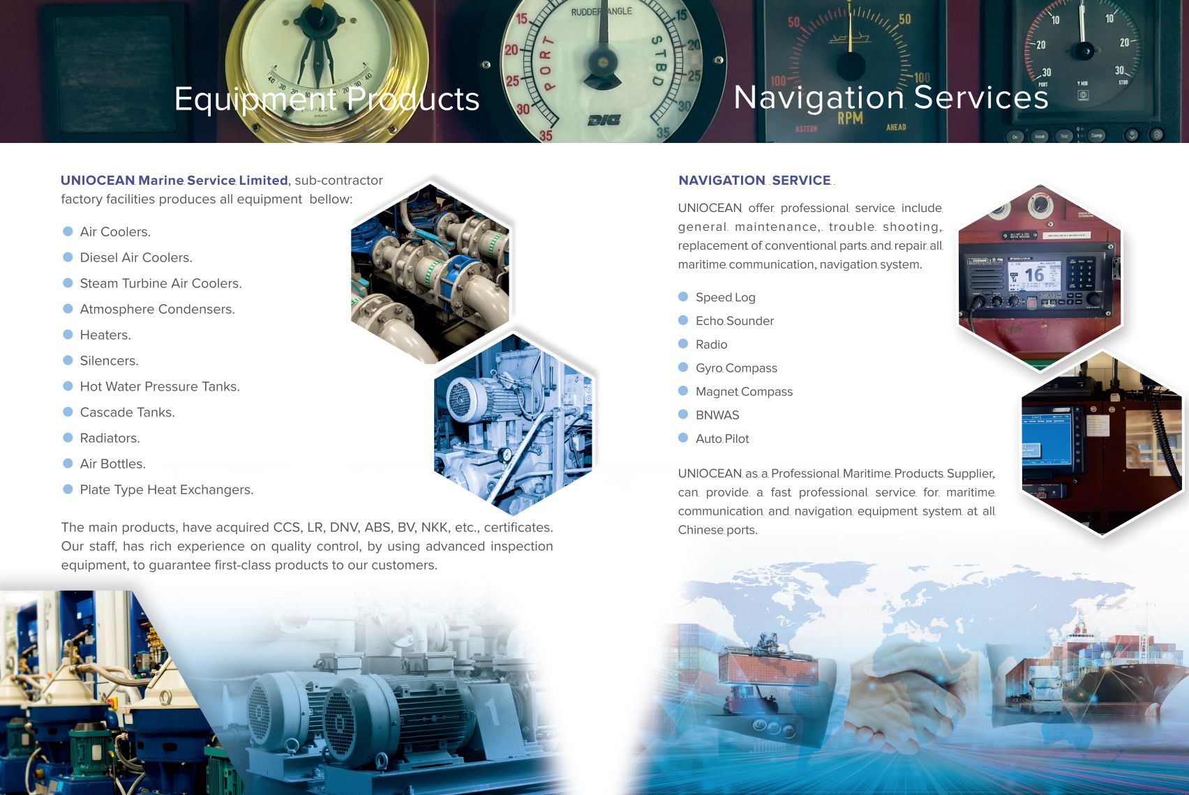 Equipment Products
Navigation Services